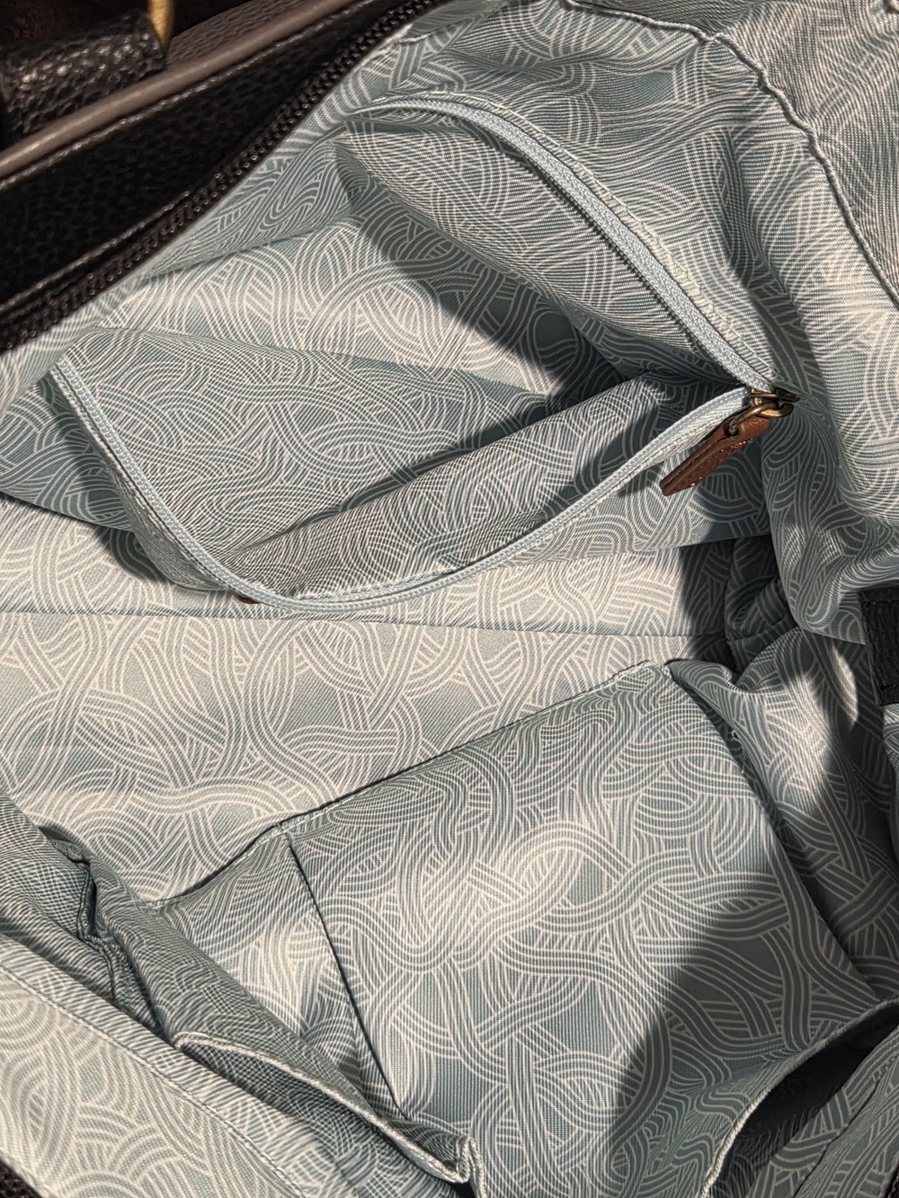 The Sak- Ashby Pebbled Black & Gray Colorblock Leather Satchel with Tassel - Picture 5 of 7